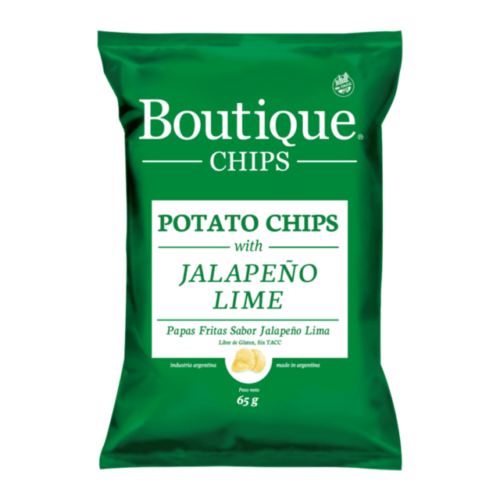 PAPAS BOUTIQUE CHIPS 65GR JALAPEÑO LIME