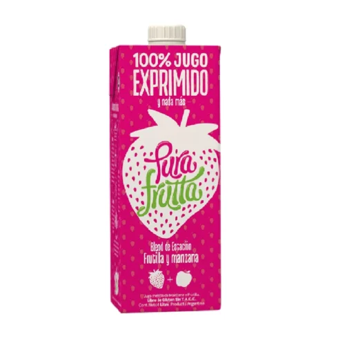 JUGO DE MANZANA Y FRUTILLA 1L PURA FRUTTA