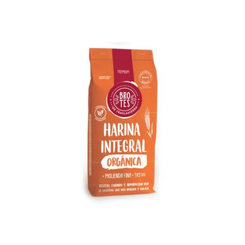 HARINA INTEGRAL ORGANICA EXTRA FINA 1KG BROTES