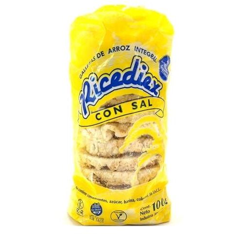 GALLETAS DE ARROZ INTEGRAL CON SAL RICEDIEX
