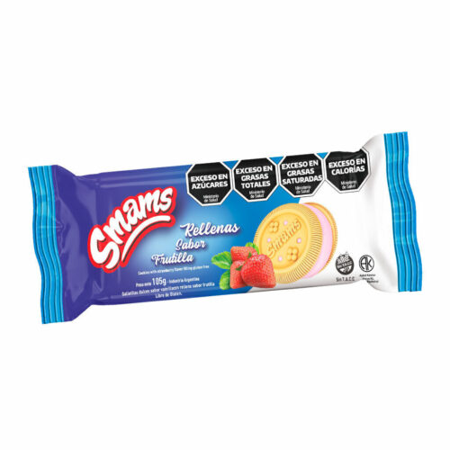 GALLETITAS RELLENAS DE FRUTILLA 105GR SMAMS