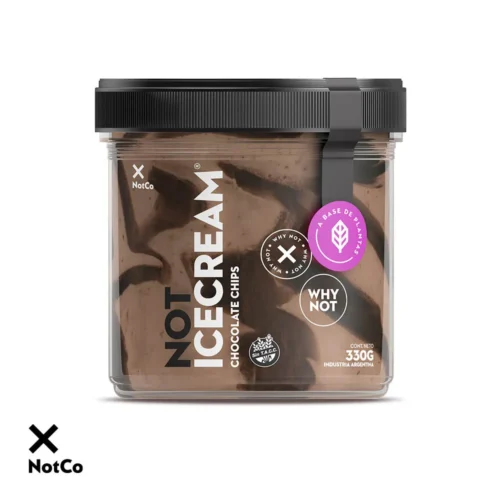 NOT ICE CREAM POTE CHOCOLATE CHIPS 330G NOTCO
