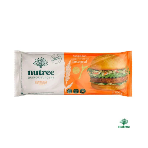 HAMBURGUESAS NUTREE LENTEJAS  PUERRO Y ZANAHORIA