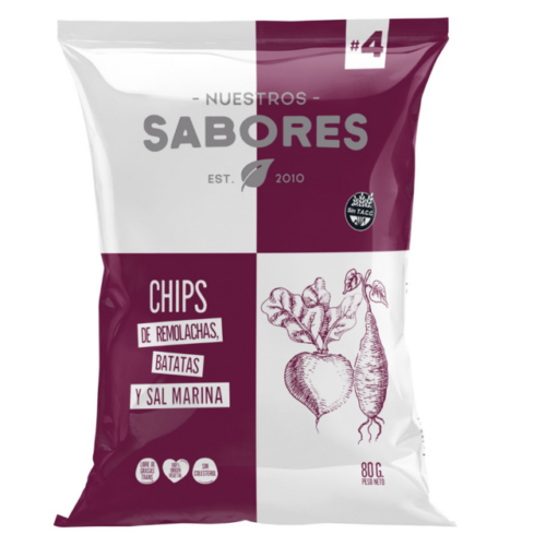 NUESTROS SABORES CHIPS REMOLACHA Y BATATAS