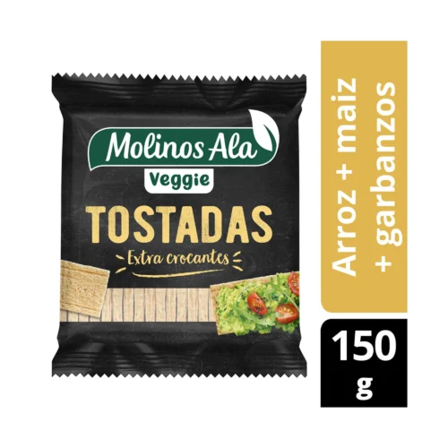 TOSTADITAS DE ARROZ MOLINOS ALA 100GR ARROZ Y GARBANZOS