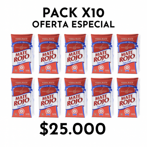 YERBA MATE ROJO ESPECIAL 500GRS PACK X10
