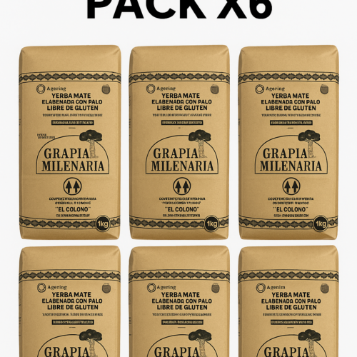 YERBA MATE GRAPIA MILENARIA 1KG PACK X6
